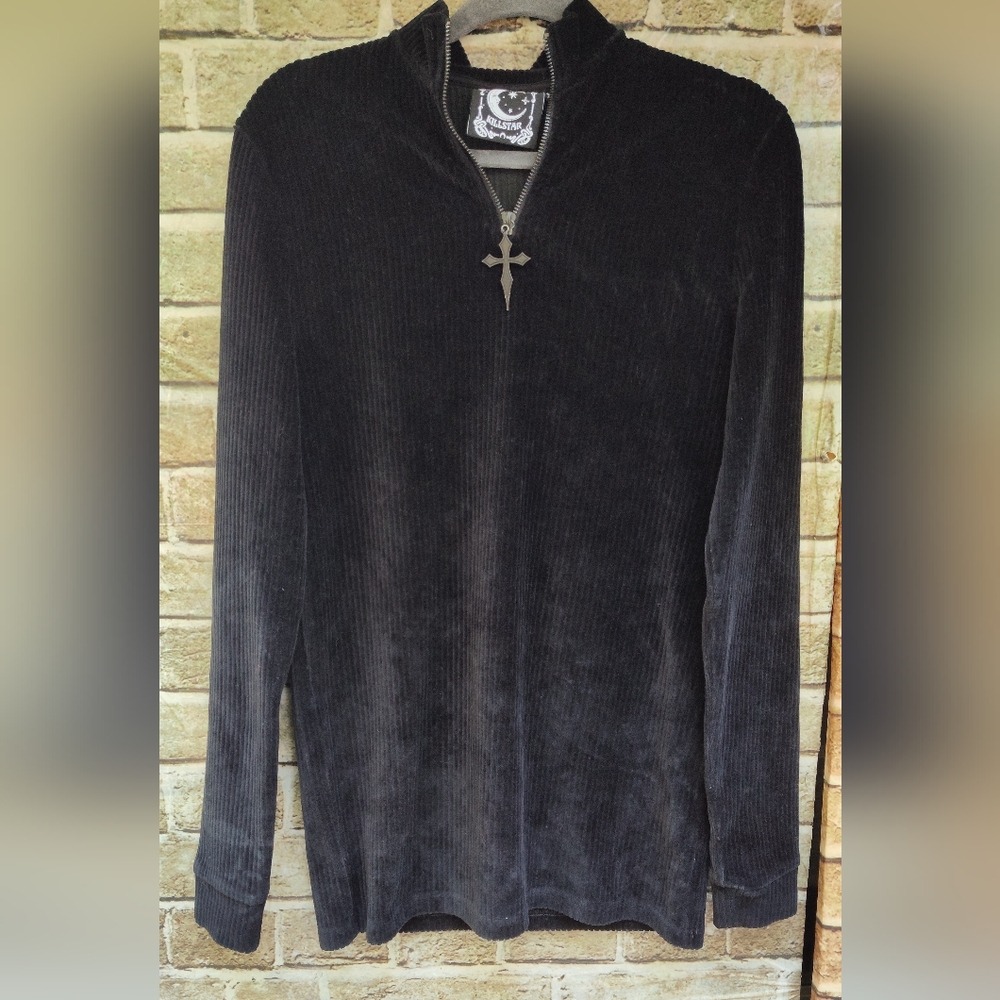 Killstar High Hopes Corduroy Longsleeve Top, XS